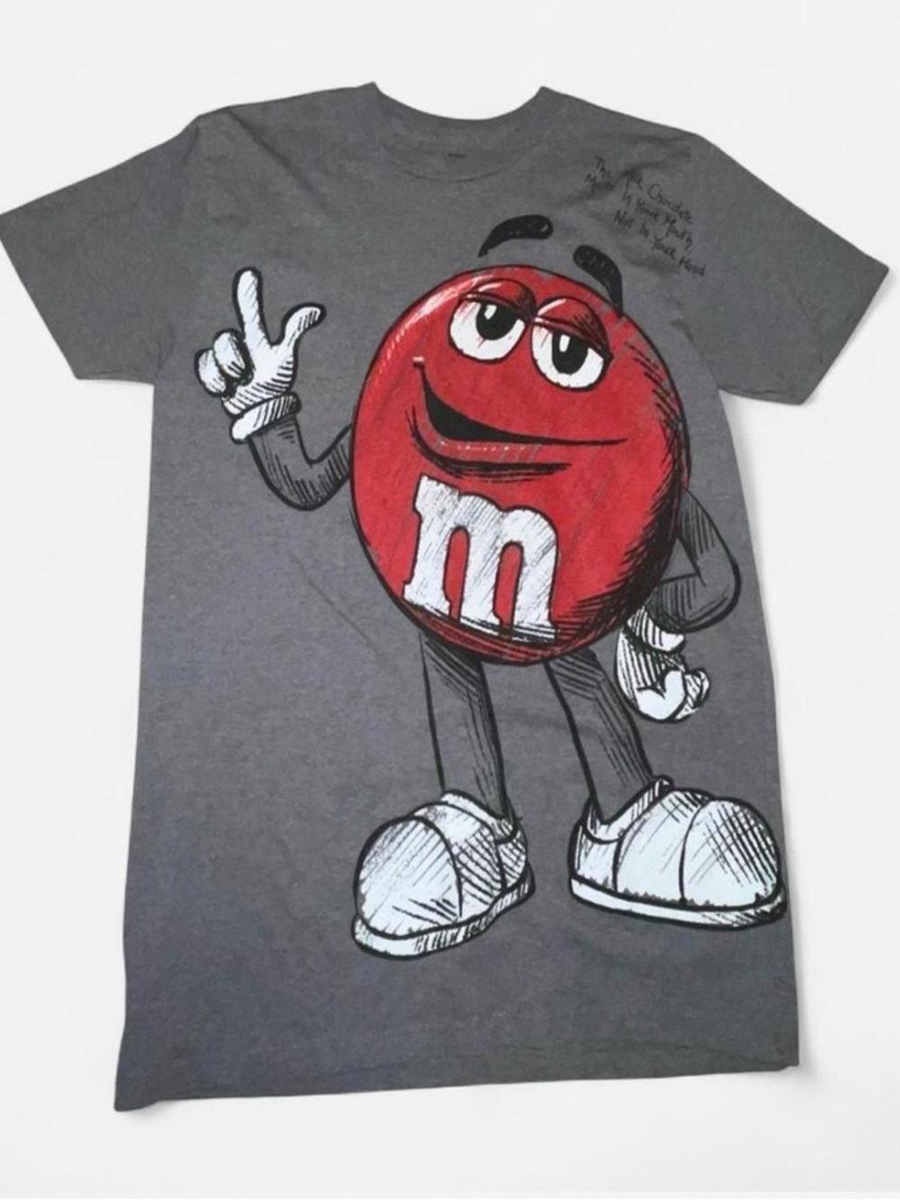 M&M'S Gray Tee with Red M&M’s Graphic